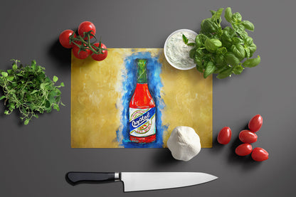 Hot Sauce Crystal Blue Glass Cutting Boards – Durable, Decorative Kitchen Art