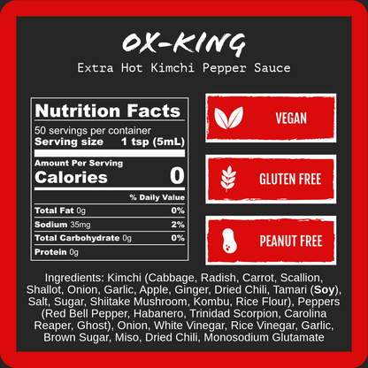 Ox-King - Extra Hot Kimchi Sauce (9oz)