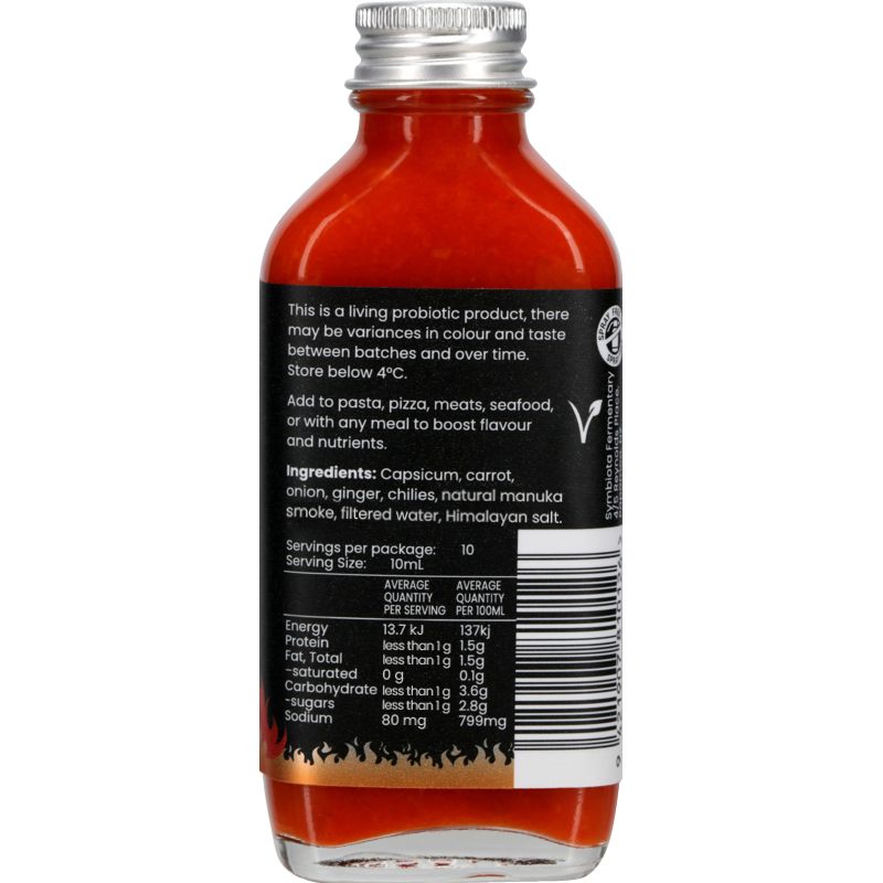 Smoked Hot Sauce- Naturally Fermented 100ml