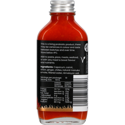 Smoked Hot Sauce- Naturally Fermented 100ml