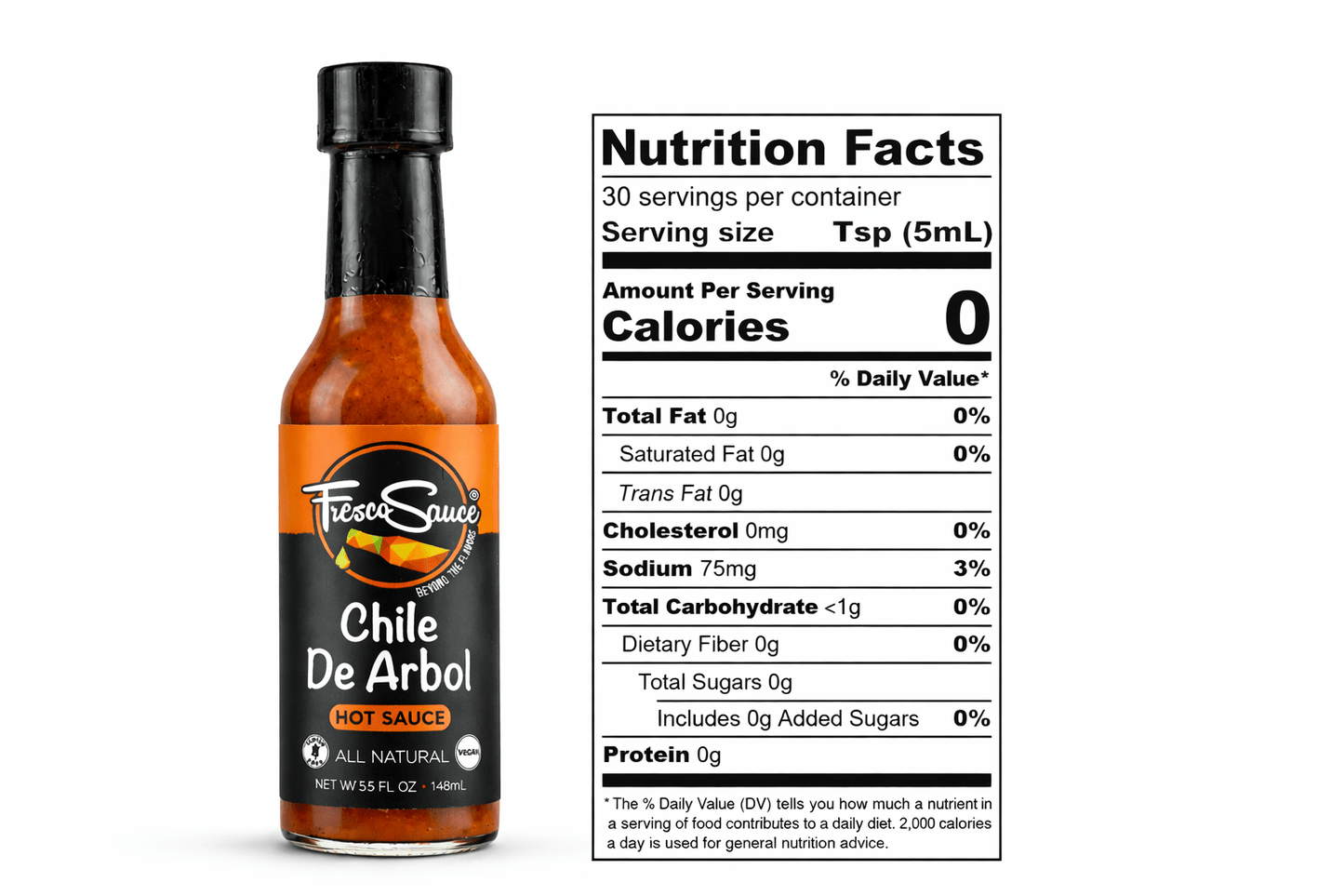 Fresco Sauce Chile De Arbol Hot Sauce | Featured in Hot Ones Sub Box