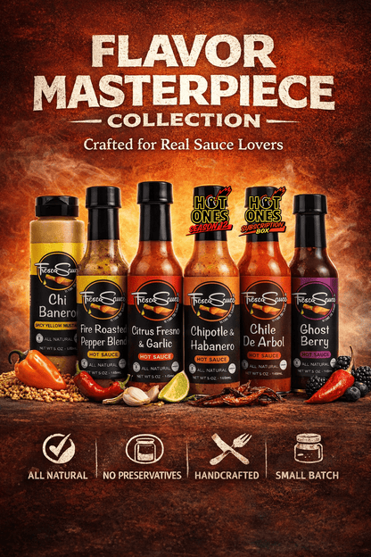 Fresco Sauce King Hot Sauce 6 pack Bundle  | Includes two Hot Ones Featured Sauces
