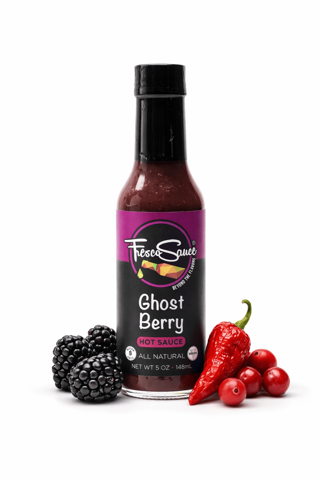 Ghost Berry Hot Sauce Ghost Peppers Black Berries